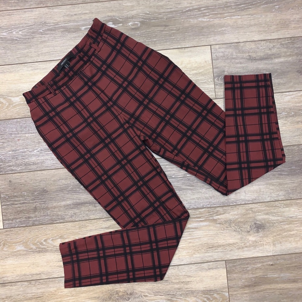 red/black flannel pants